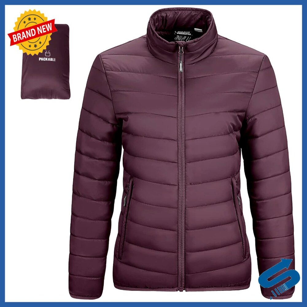 Packable Full-Zip Puffer Jacket Insulated Quilted… - image 1